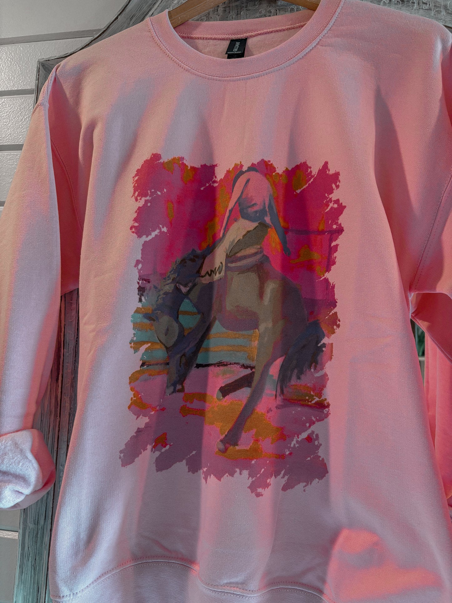 Watercolor Bronc Crewneck