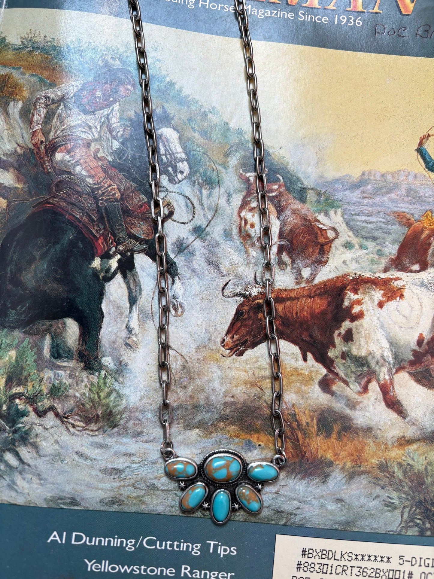 Half Custer Chain Necklace *Turquoise