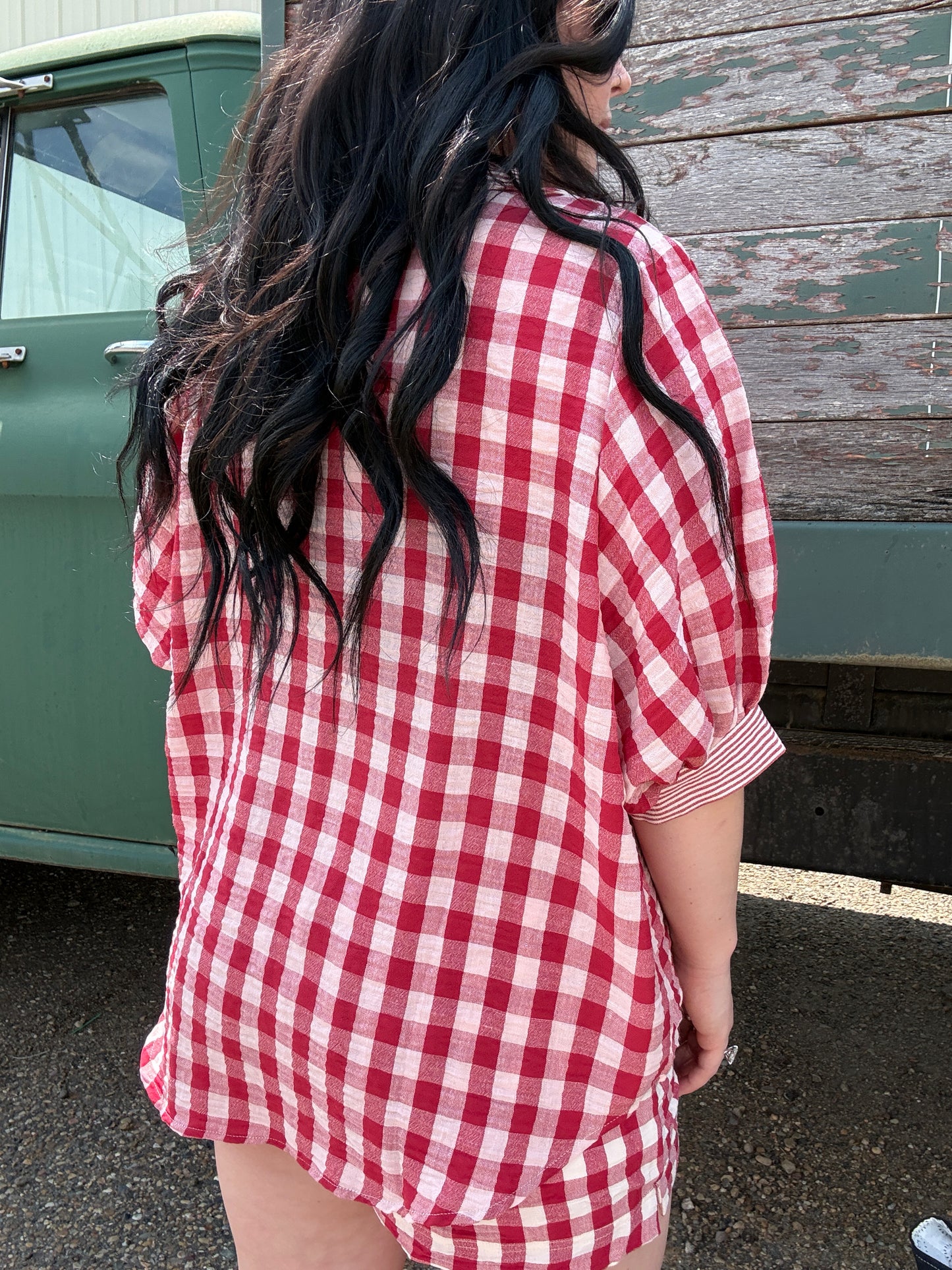 Prairie Breeze Gingham Set *Red