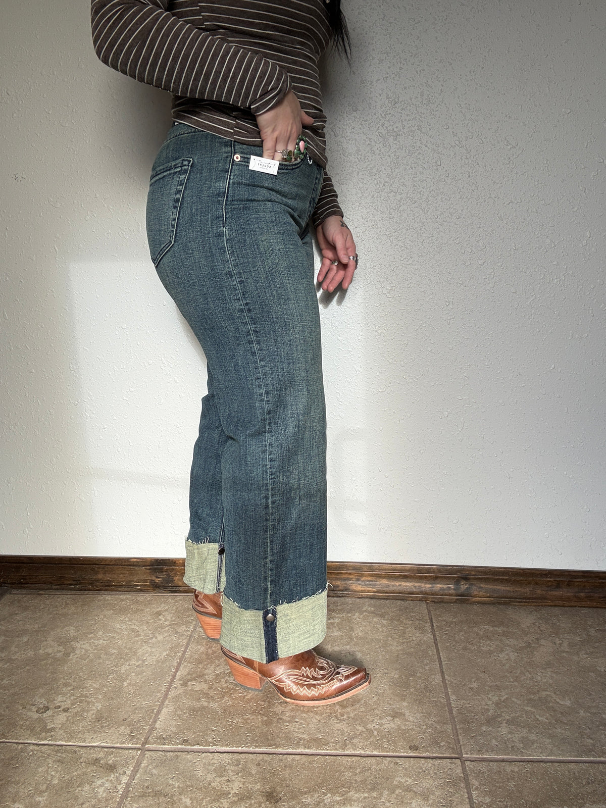 INSEAM TRANSFORM HIGH RISE TUMMY CONTROL VINTAGE WIDE LEG JEANS