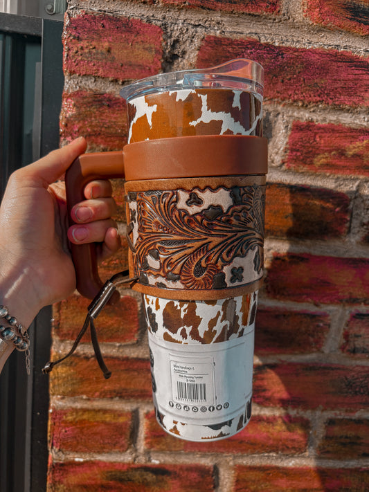 Wyoming Tumbler w/ Tooled Wrap