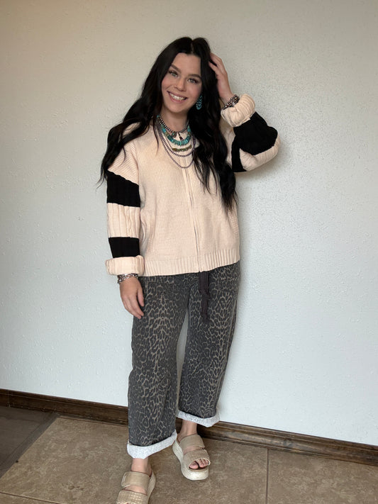 The Lefty Leopard Barrel Jeans
