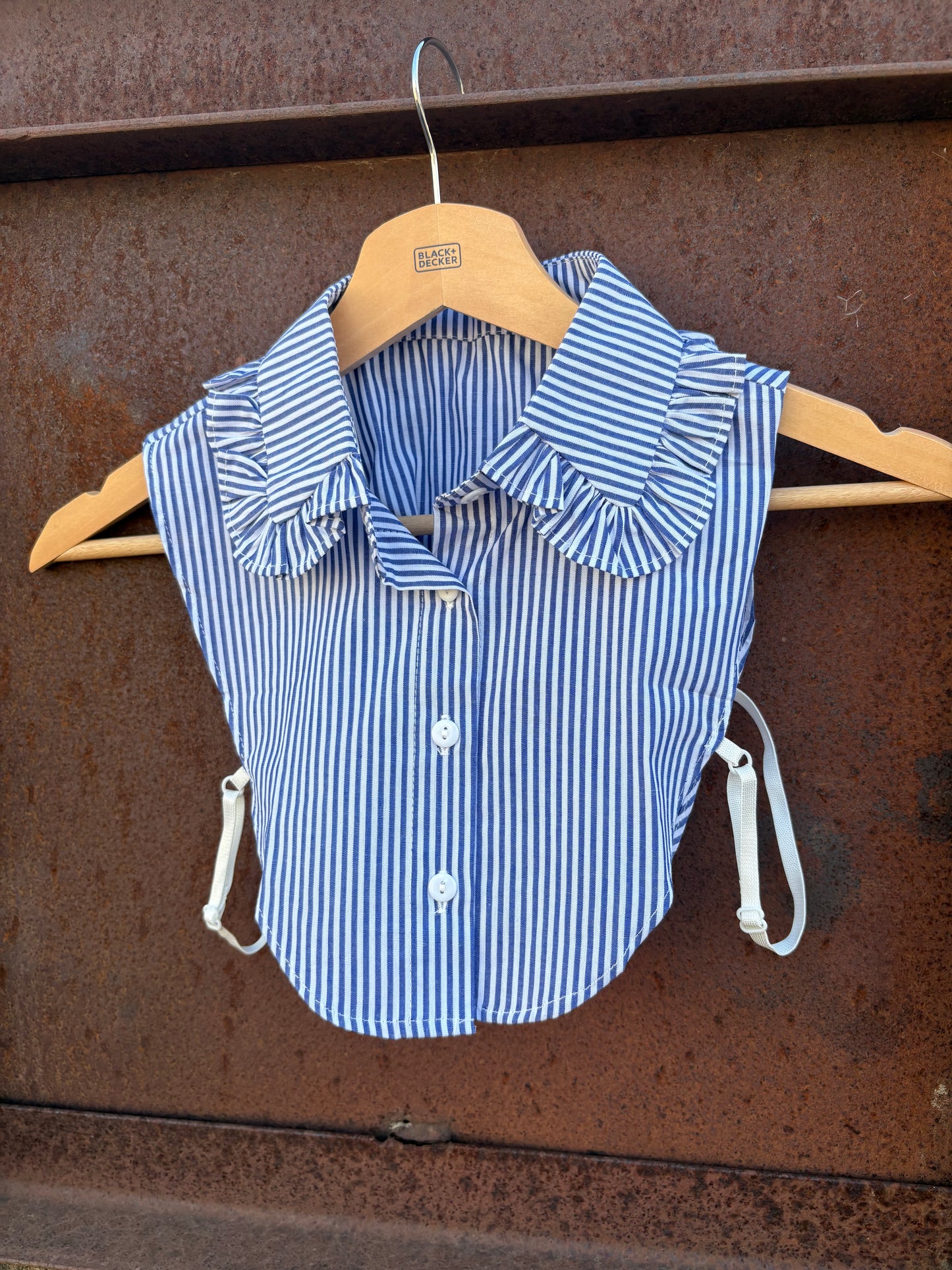 Collared Top *Blue Stripe