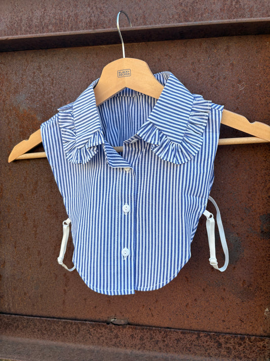 Collared Top *Blue Stripe