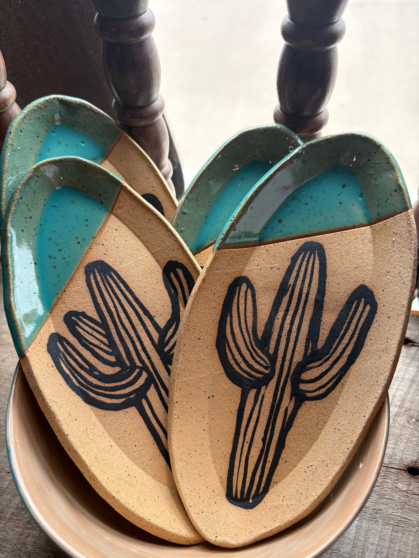 Saguaro Oval Trinket Dish *Teal