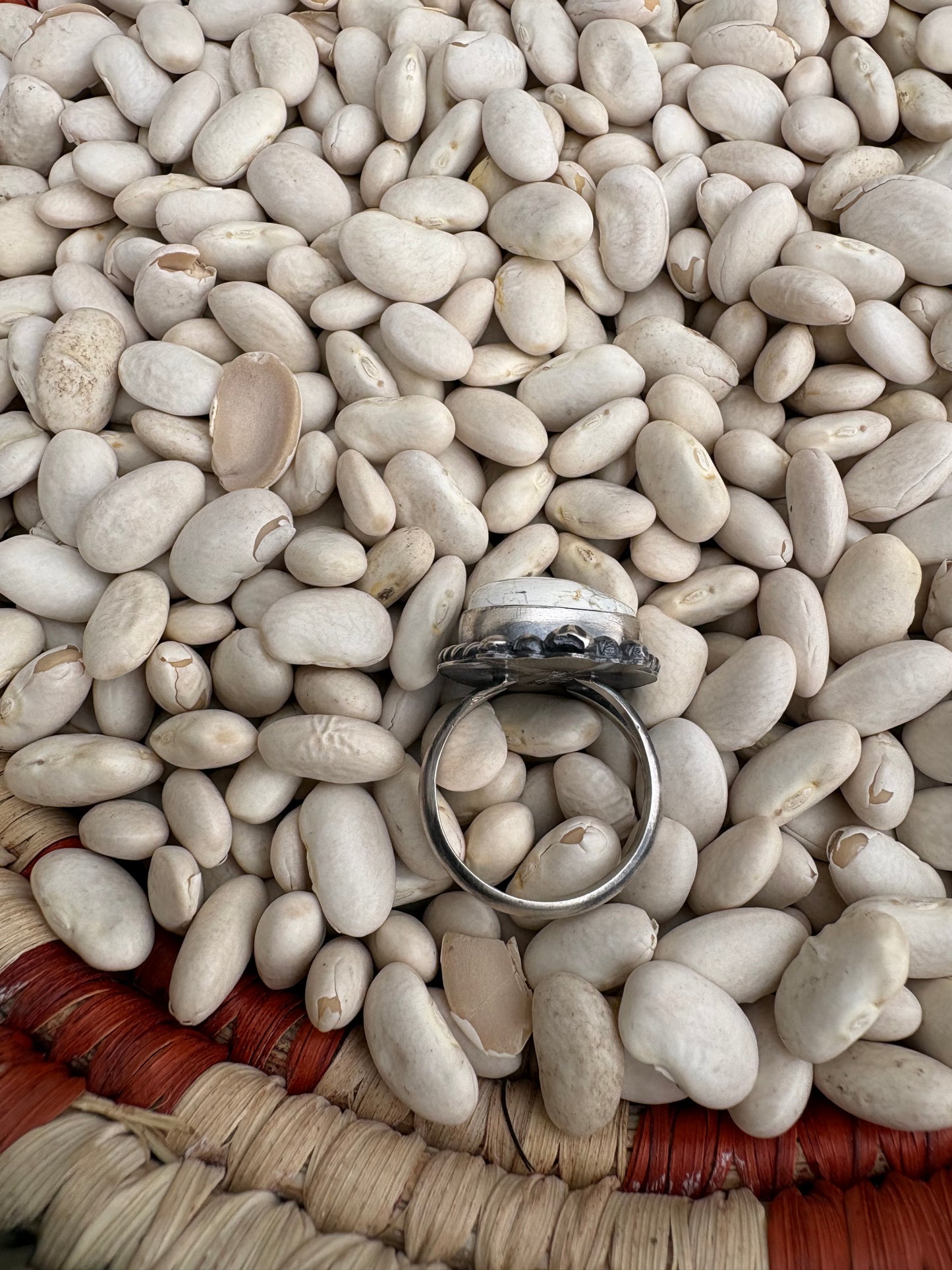 F. Martinez White Buffalo Ring SIZE 8.5