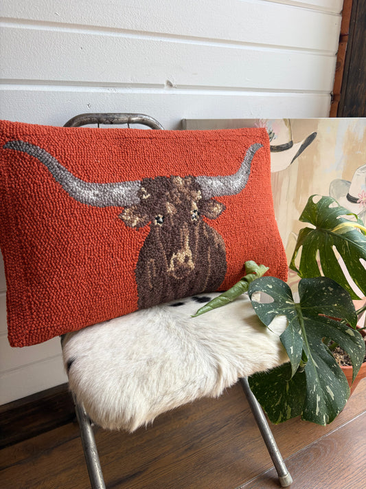 Longhorn Hook Pillow