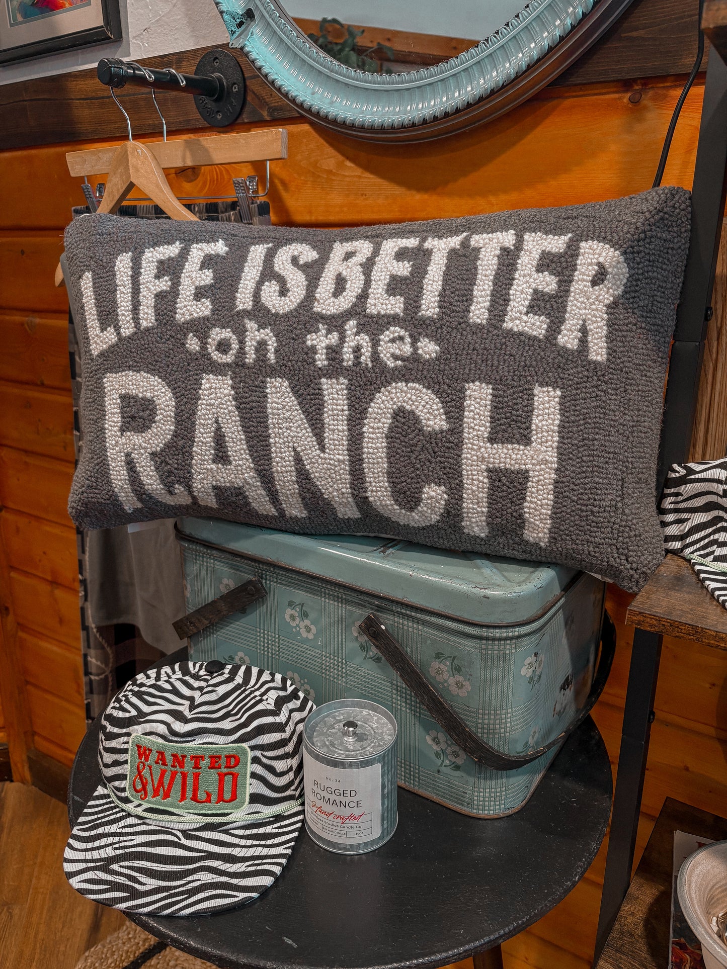 Life Is Better On The Ranch Wool Hook Pillow PRE-ORDER