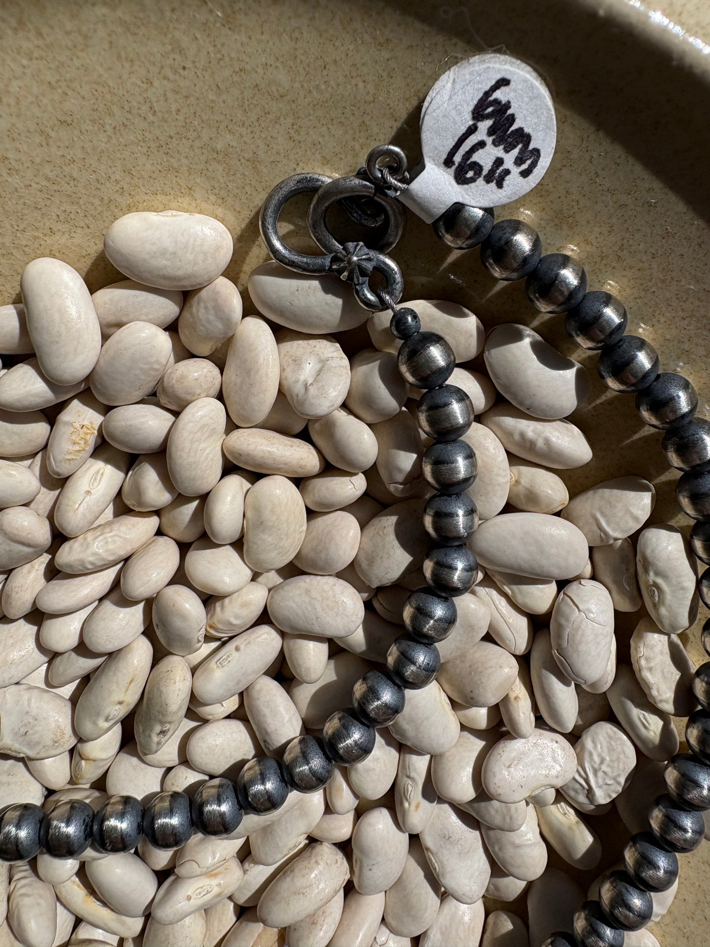6mm 16” Sterling Silver Necklace w/ Shepard hook