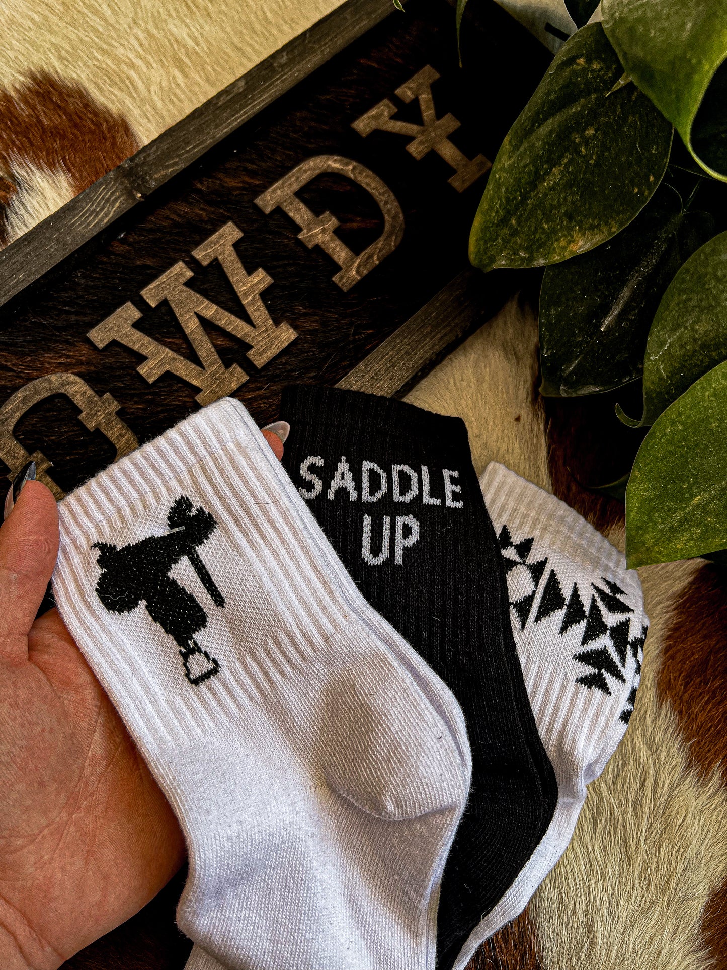 Sock ‘Em Silly Sock Set *SADDLE MONO