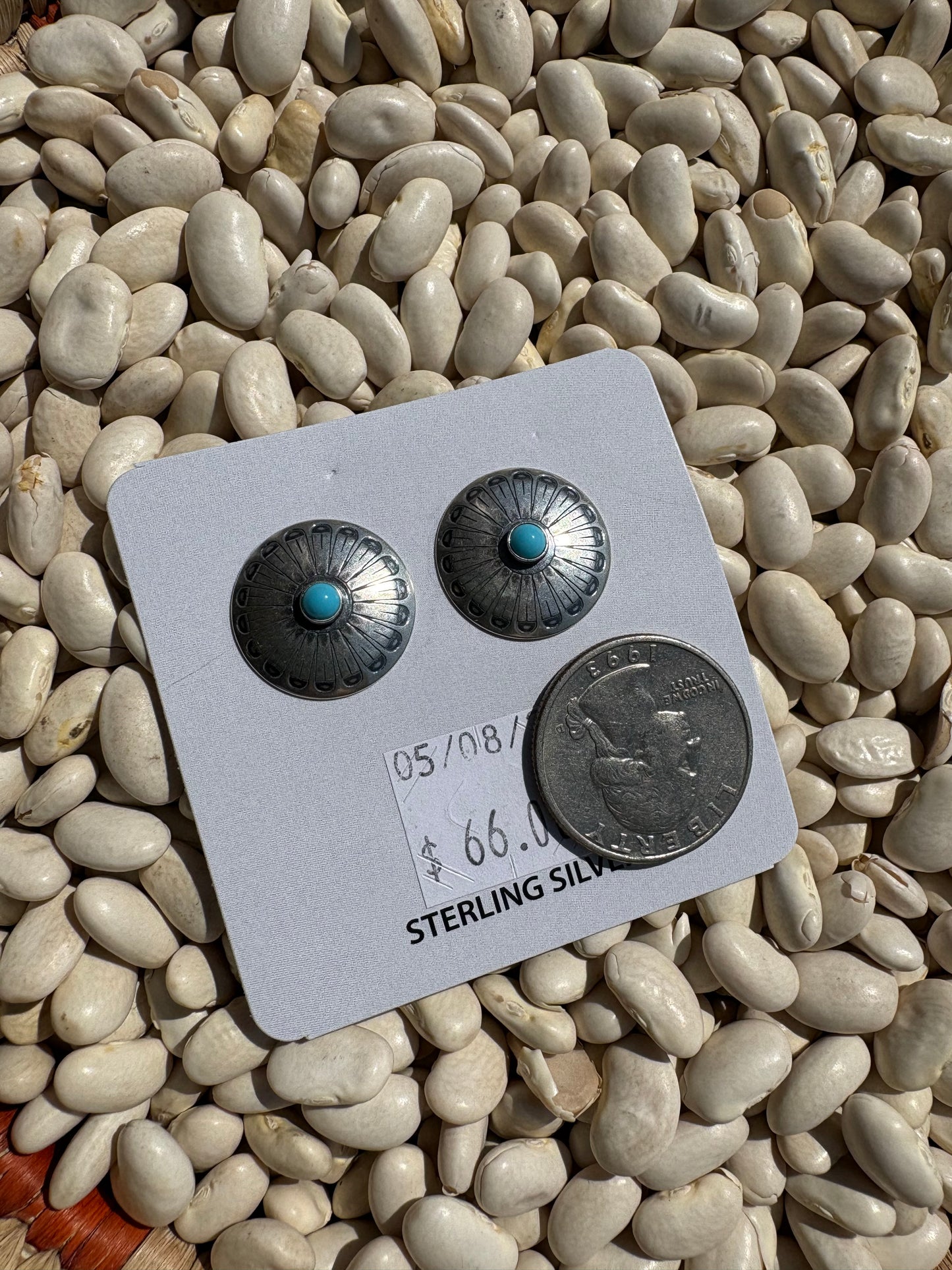Everyday Concho Turquoise Studs