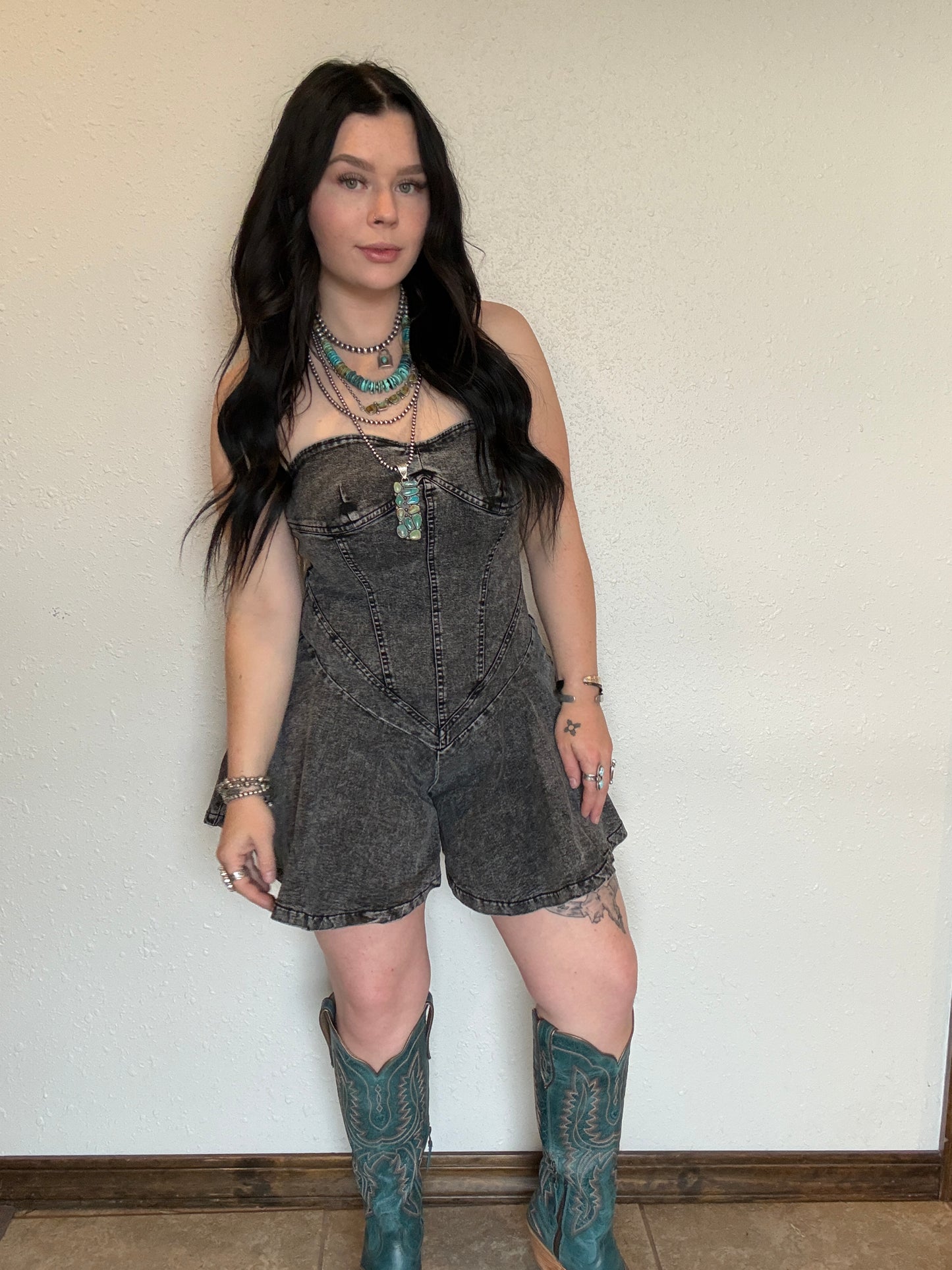 The West Denim Romper