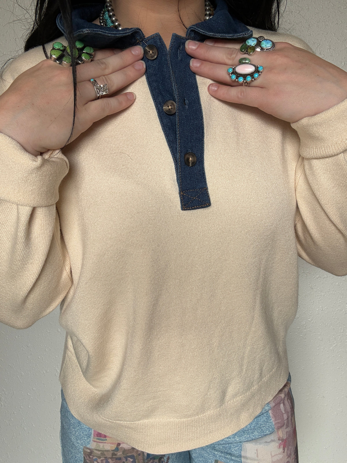 The Denim Way Sweater *Cream