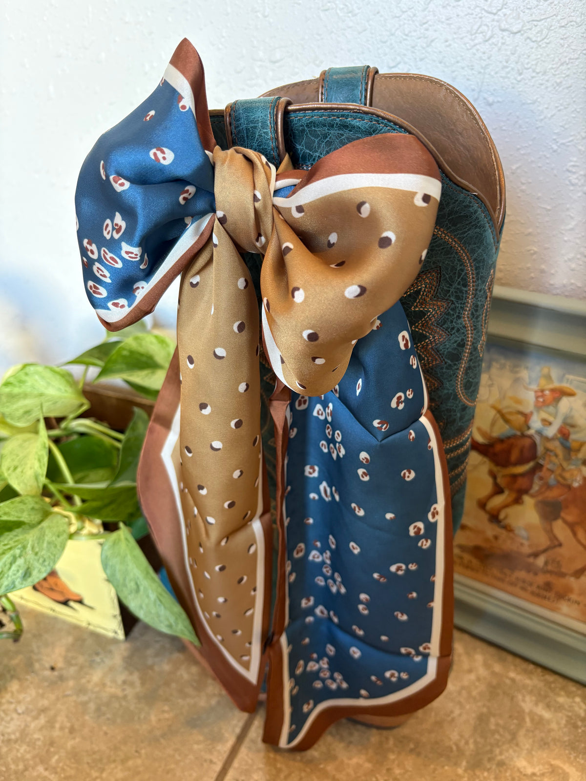 Pink, Brown, And Blue Floral Twilly