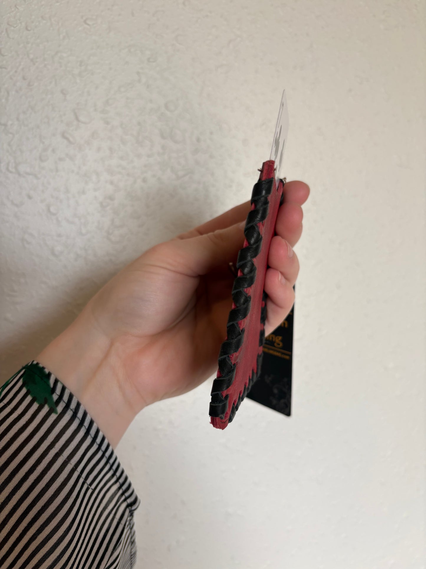 Red Leather Card Holder