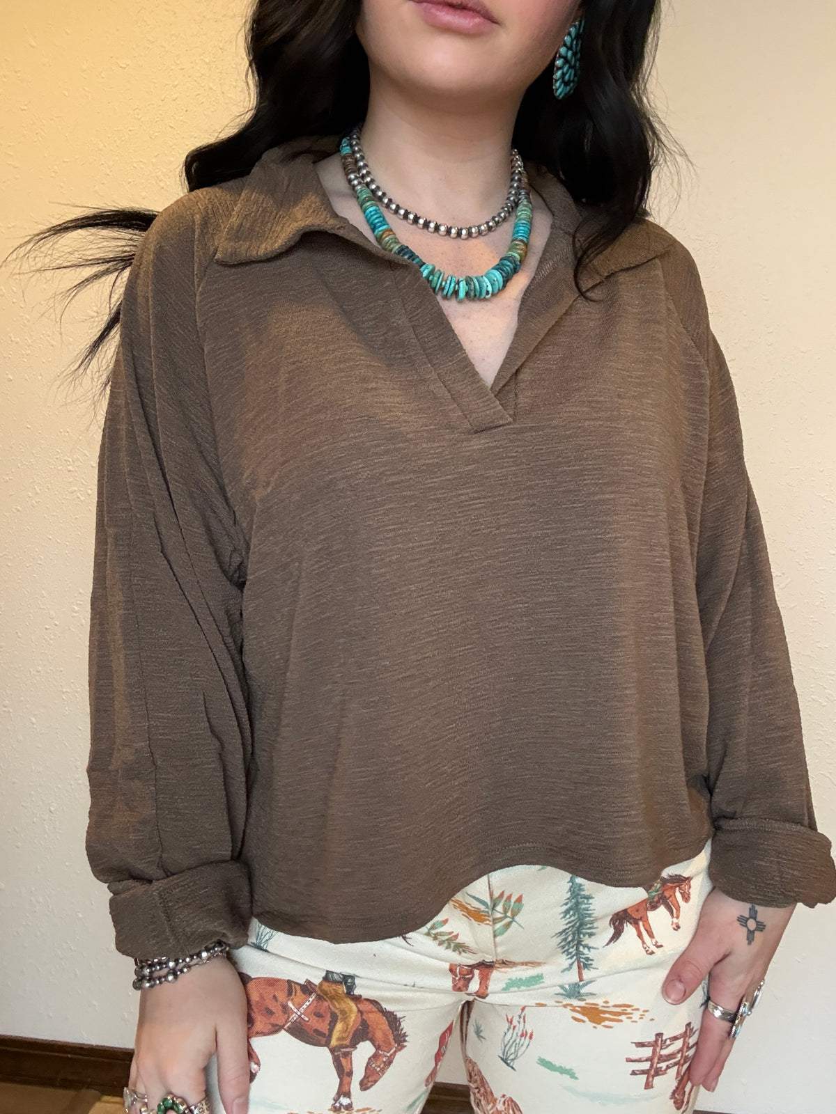 The Shilo Collared High Low Top