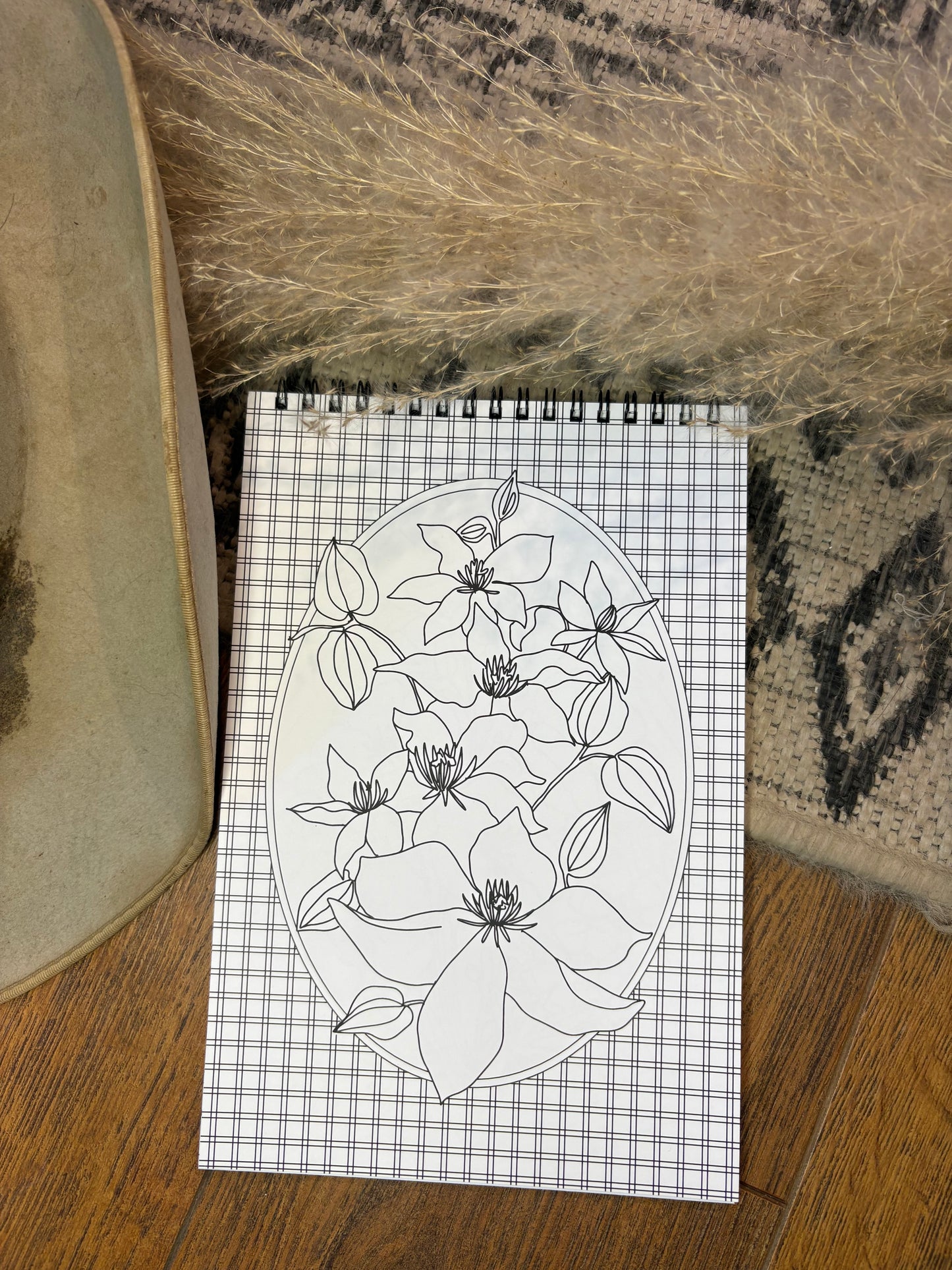Wild Flowers Coloring Book