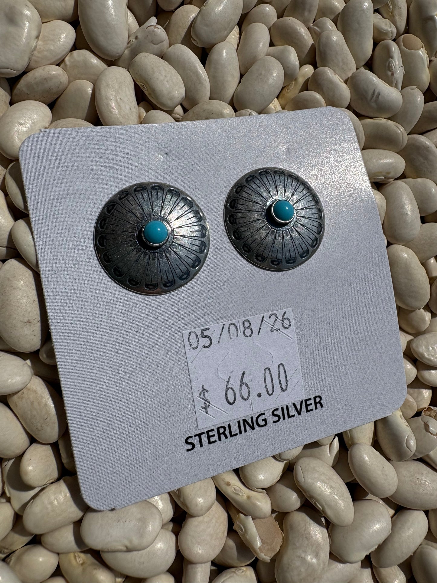 Everyday Concho Turquoise Studs