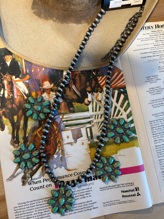 Pearl Cluster Necklace