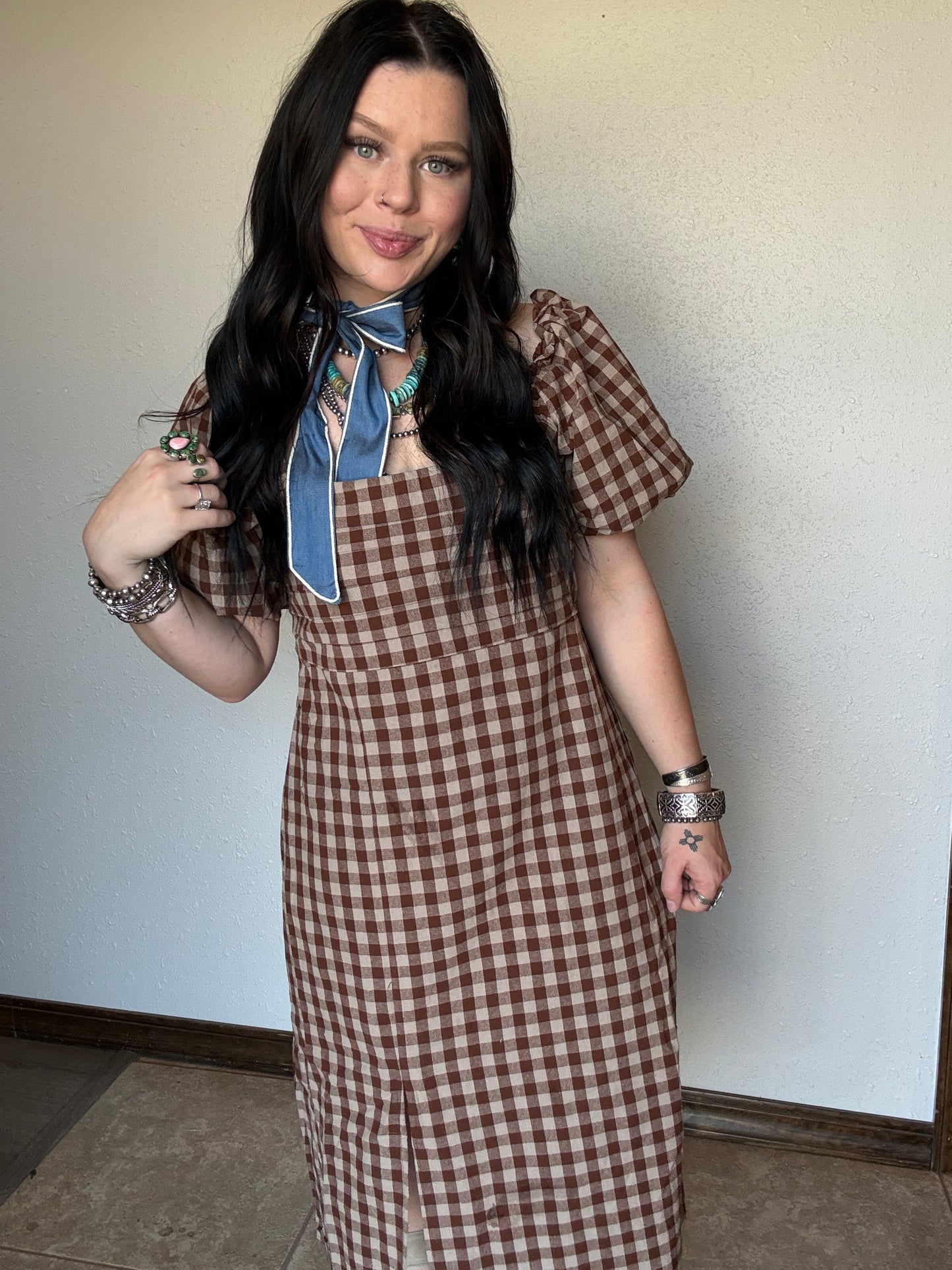 The Autumn Bubble Sleeve Dress