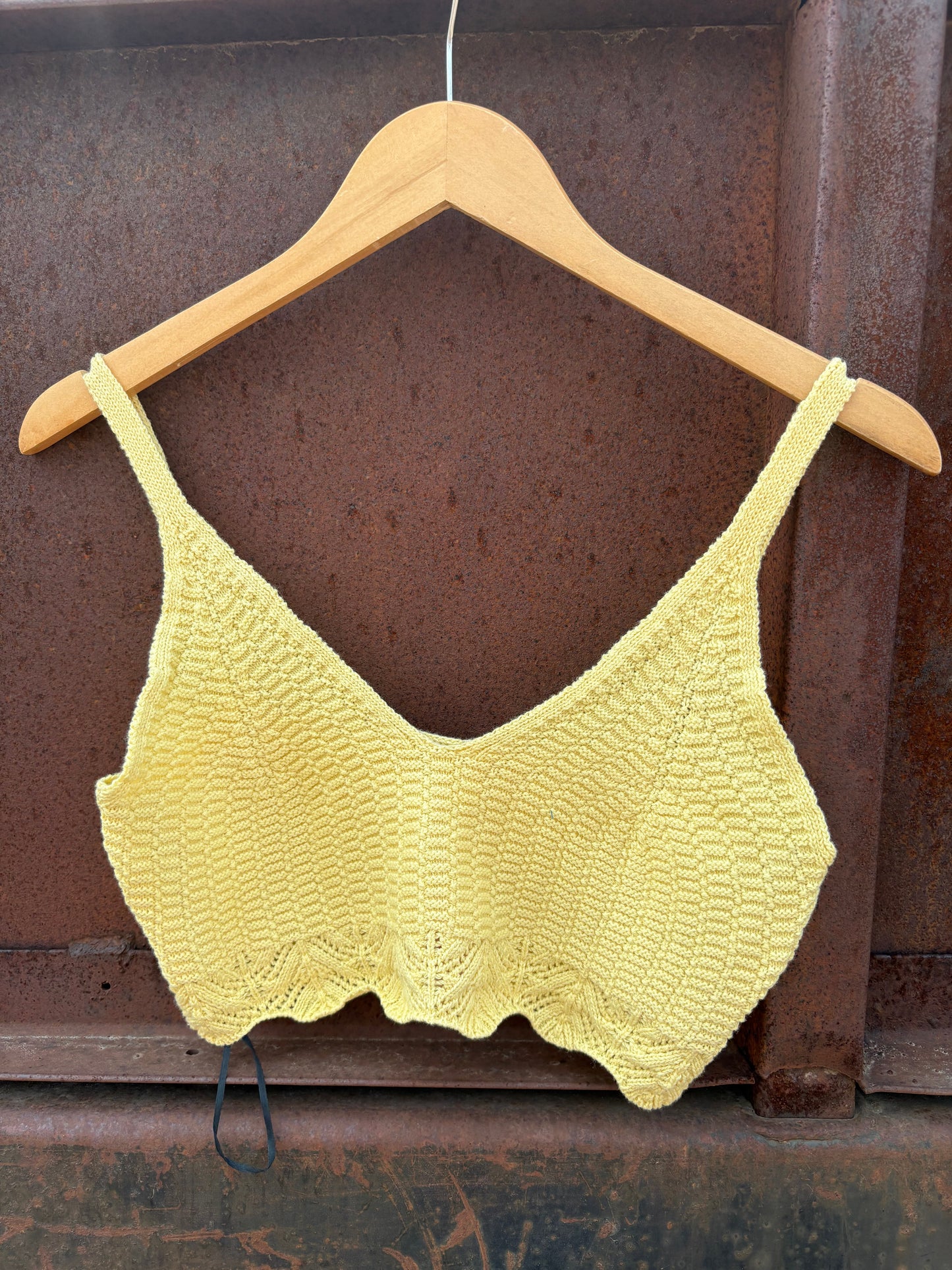 Crochet Knit Bralette: BUTTER