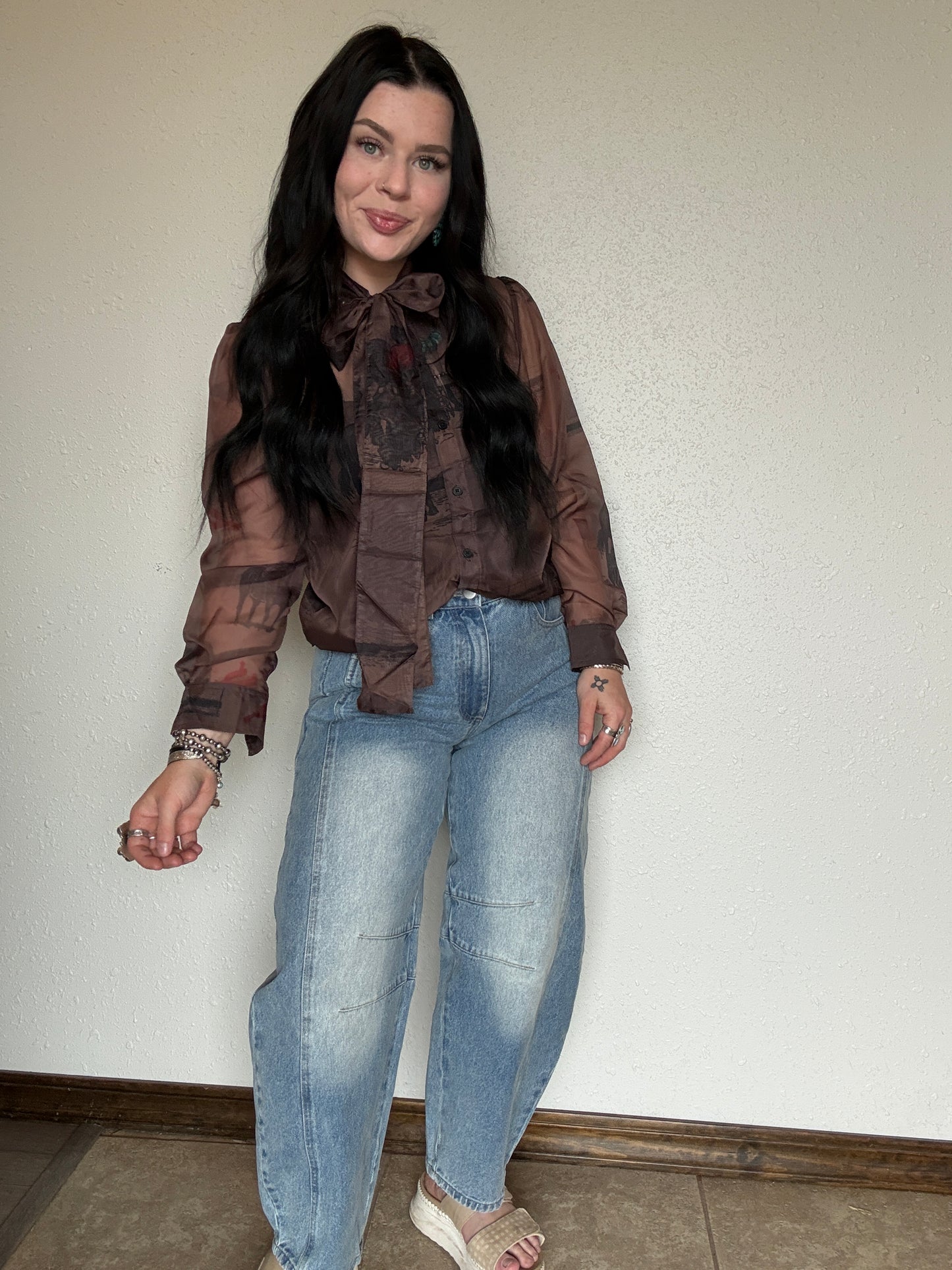 The Ranch Help Tie Blouse
