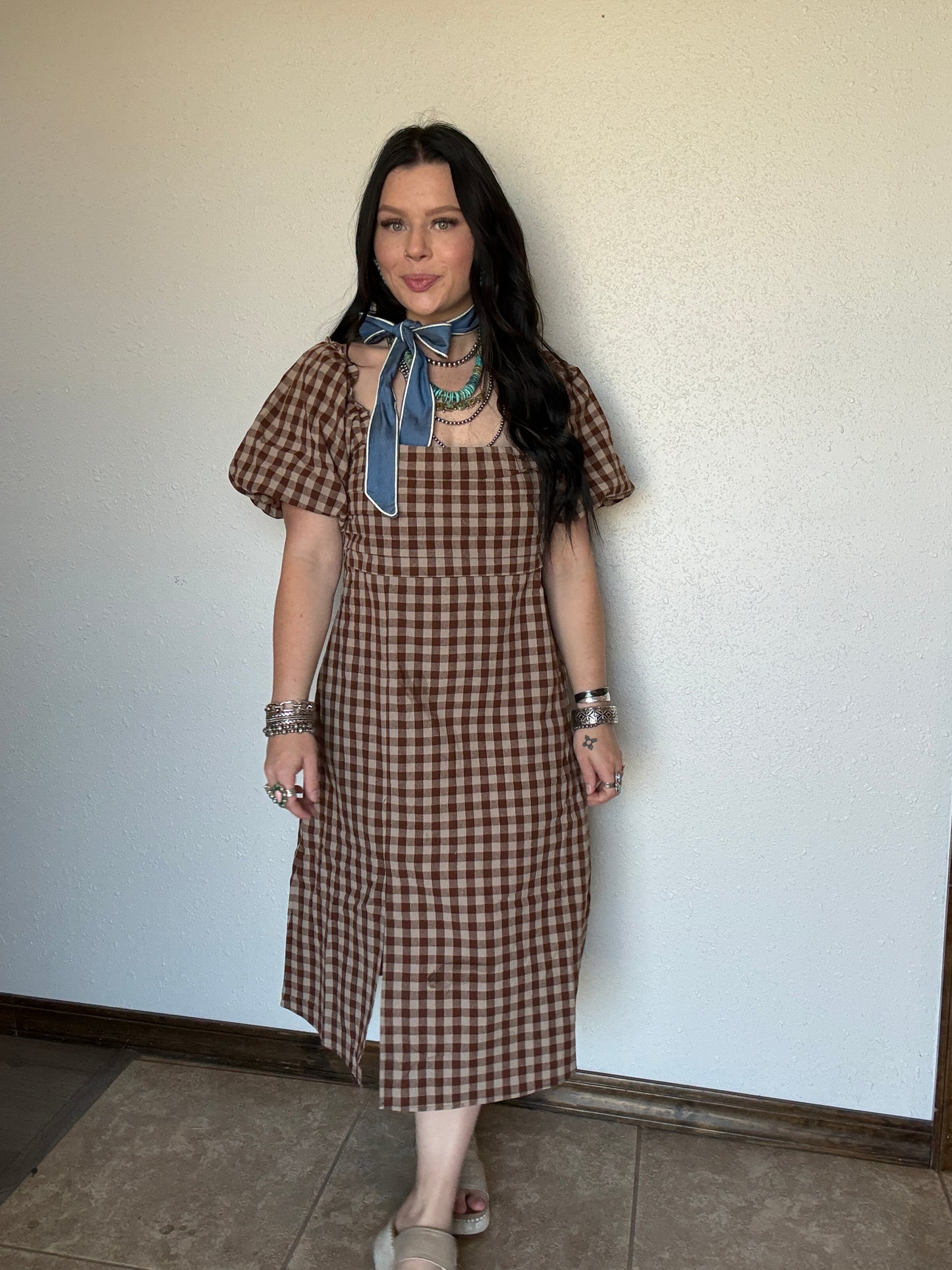 The Autumn Bubble Sleeve Dress