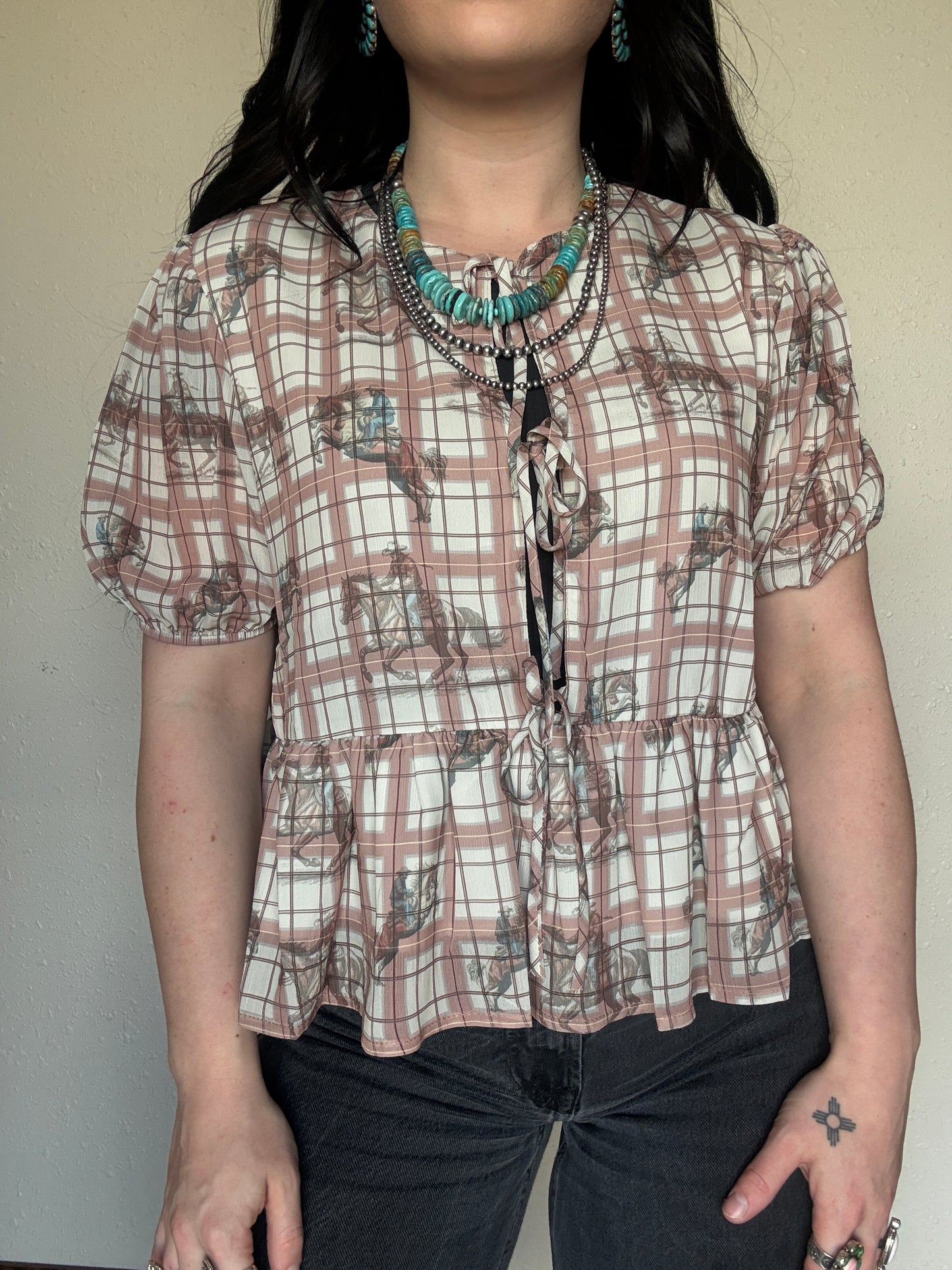 The Cowboy Gingham Top