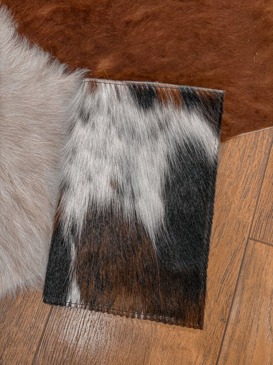 Long Tri-Color Cowhide Book-cover
