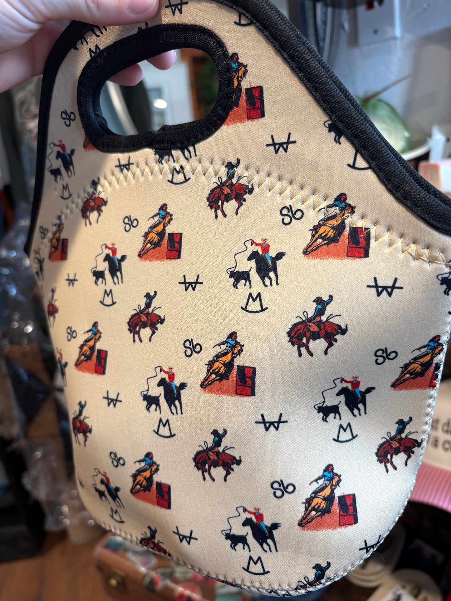 Vintage Cowboy Lunch Tote