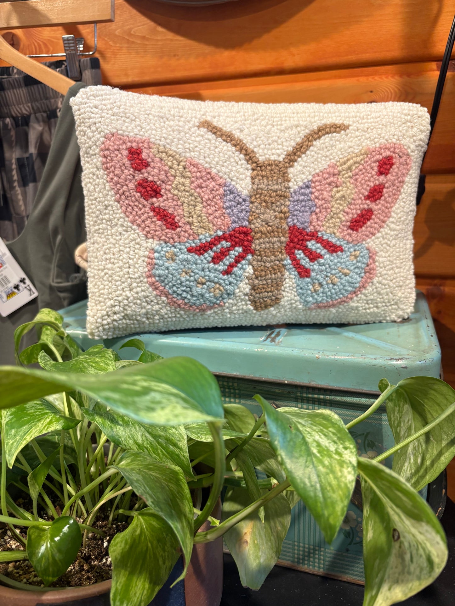 The Cowgirl Moth Wool Pillow
