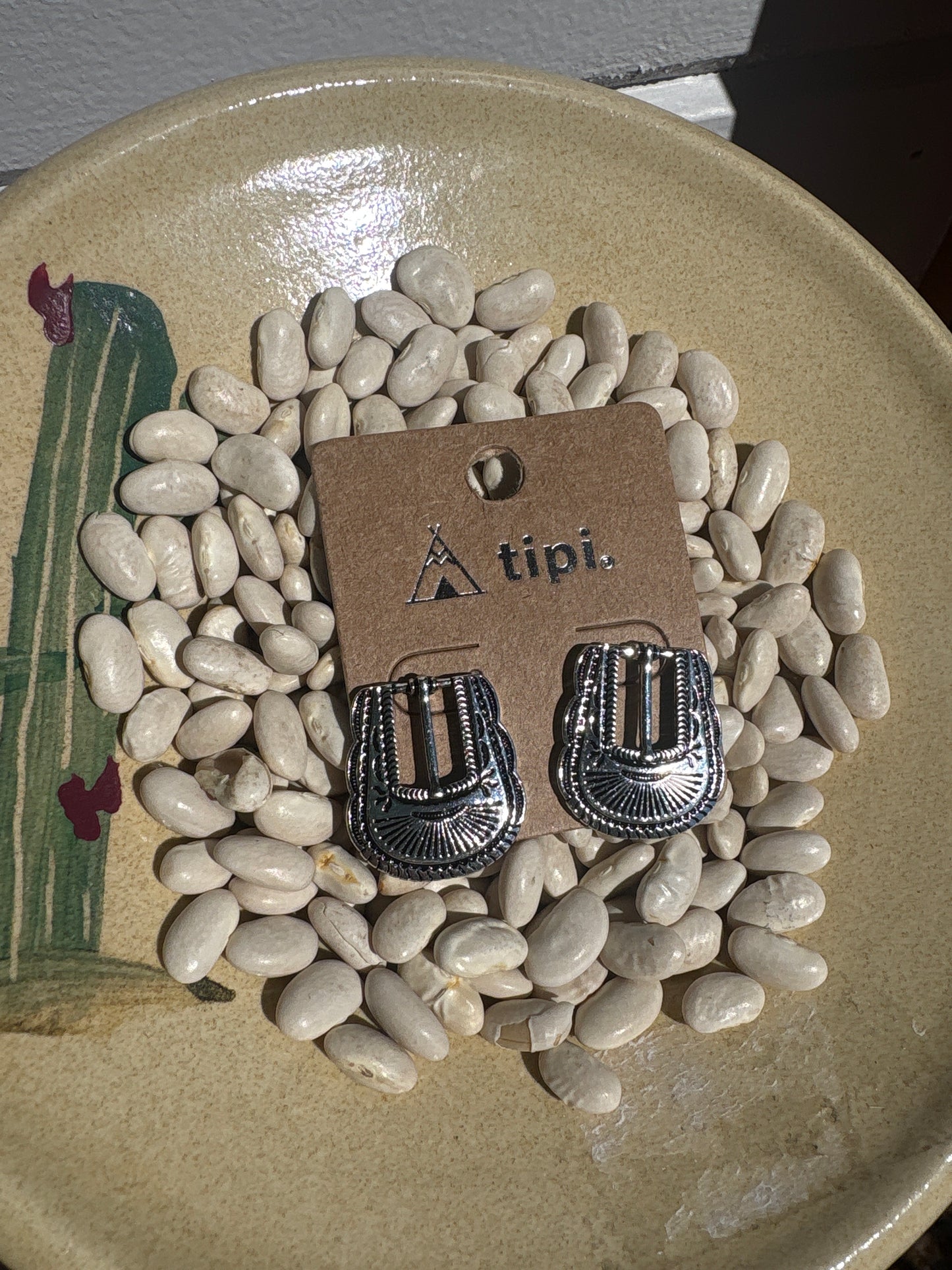 Western Belt Buckle Post Earring