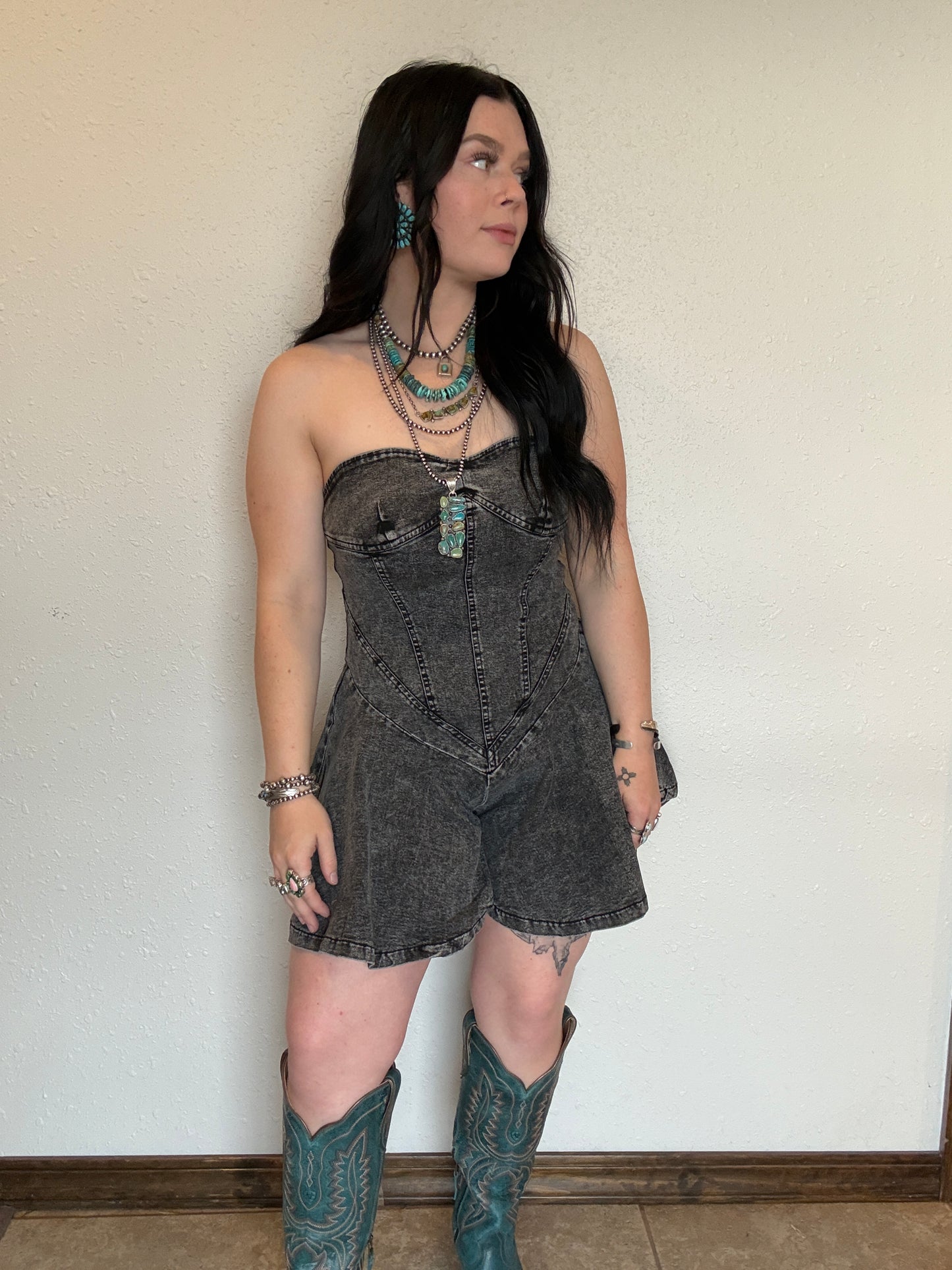 The West Denim Romper