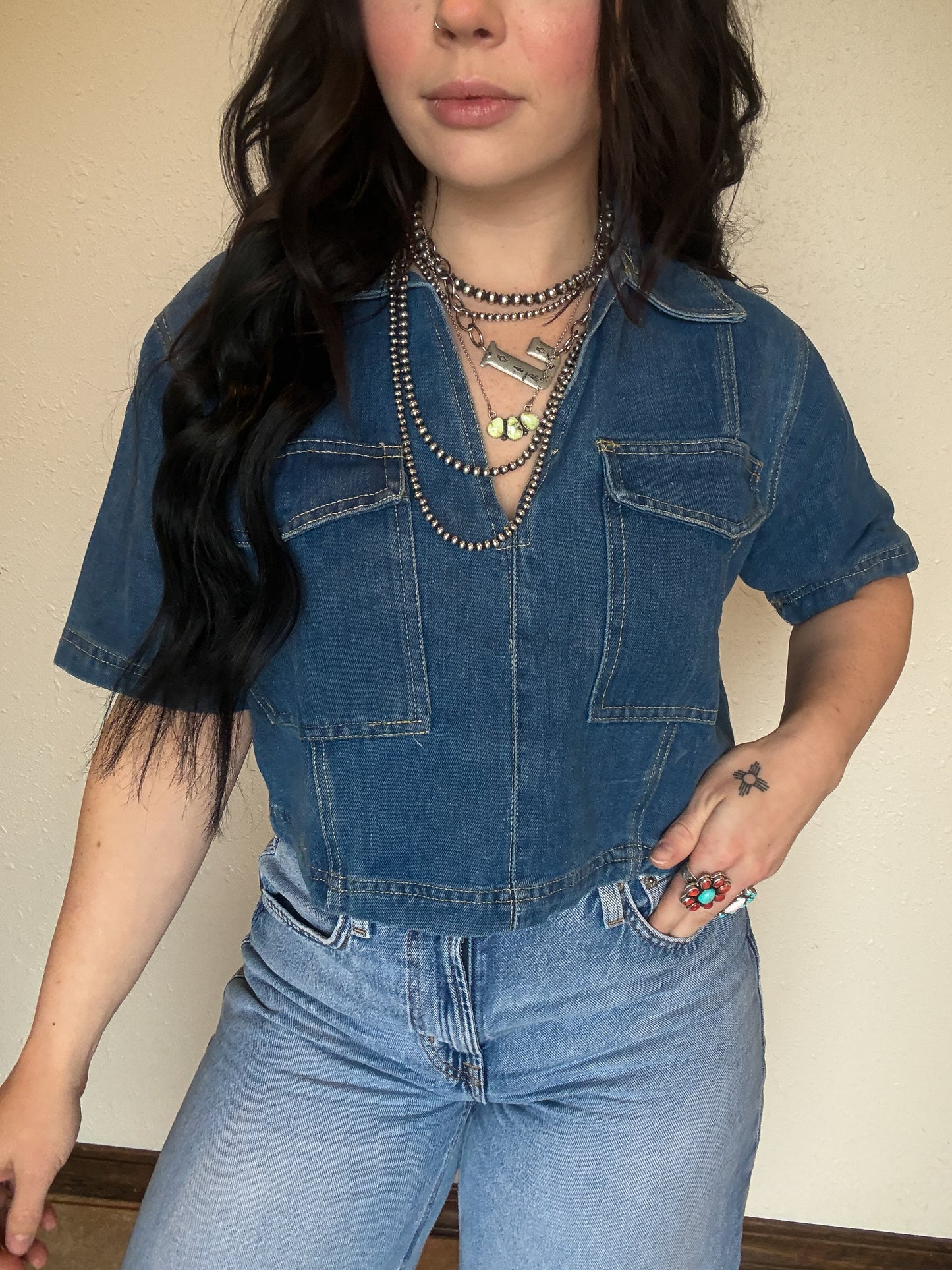 The Bristol Denim Top