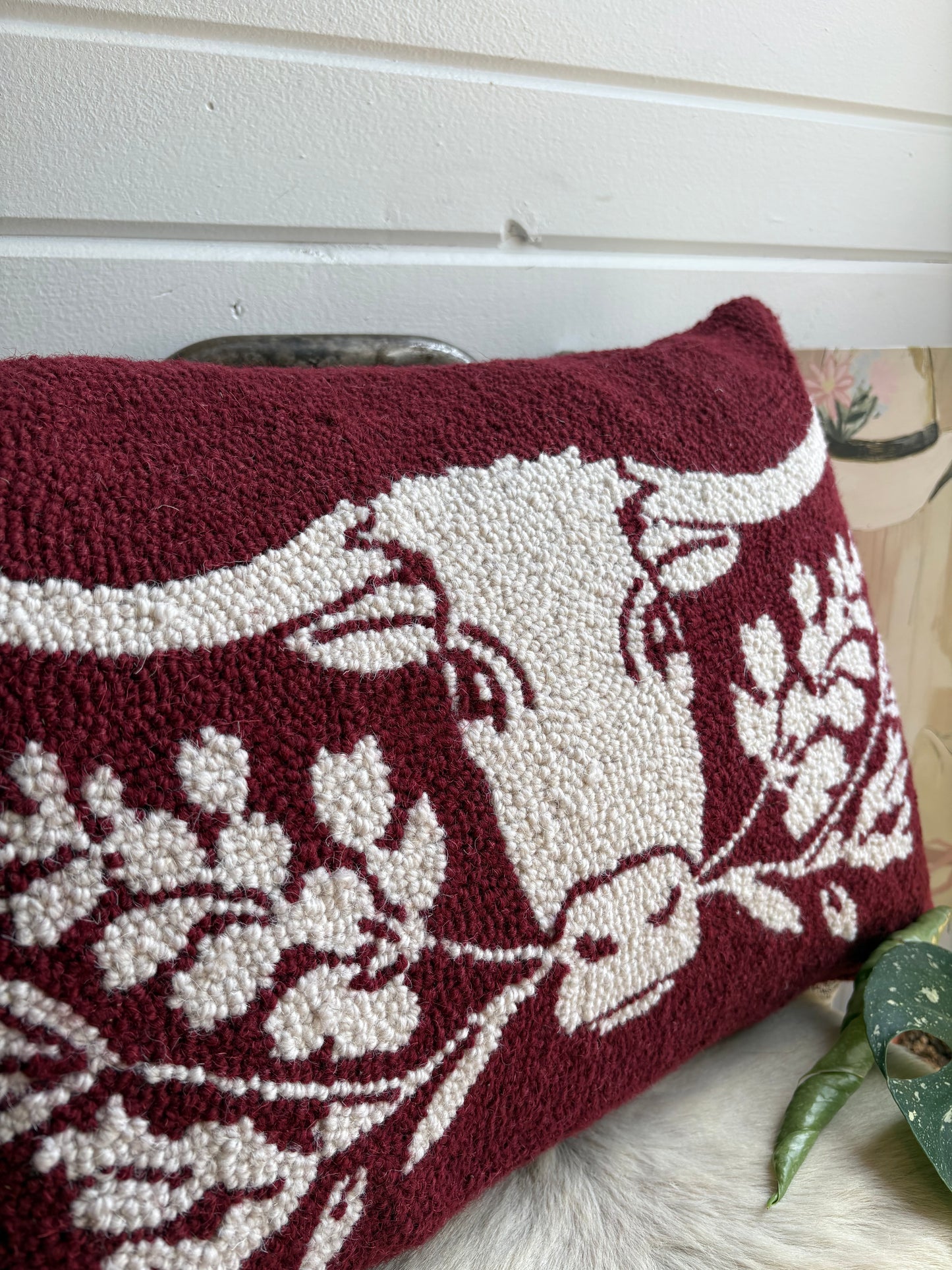 Longhorn Hook Pillow