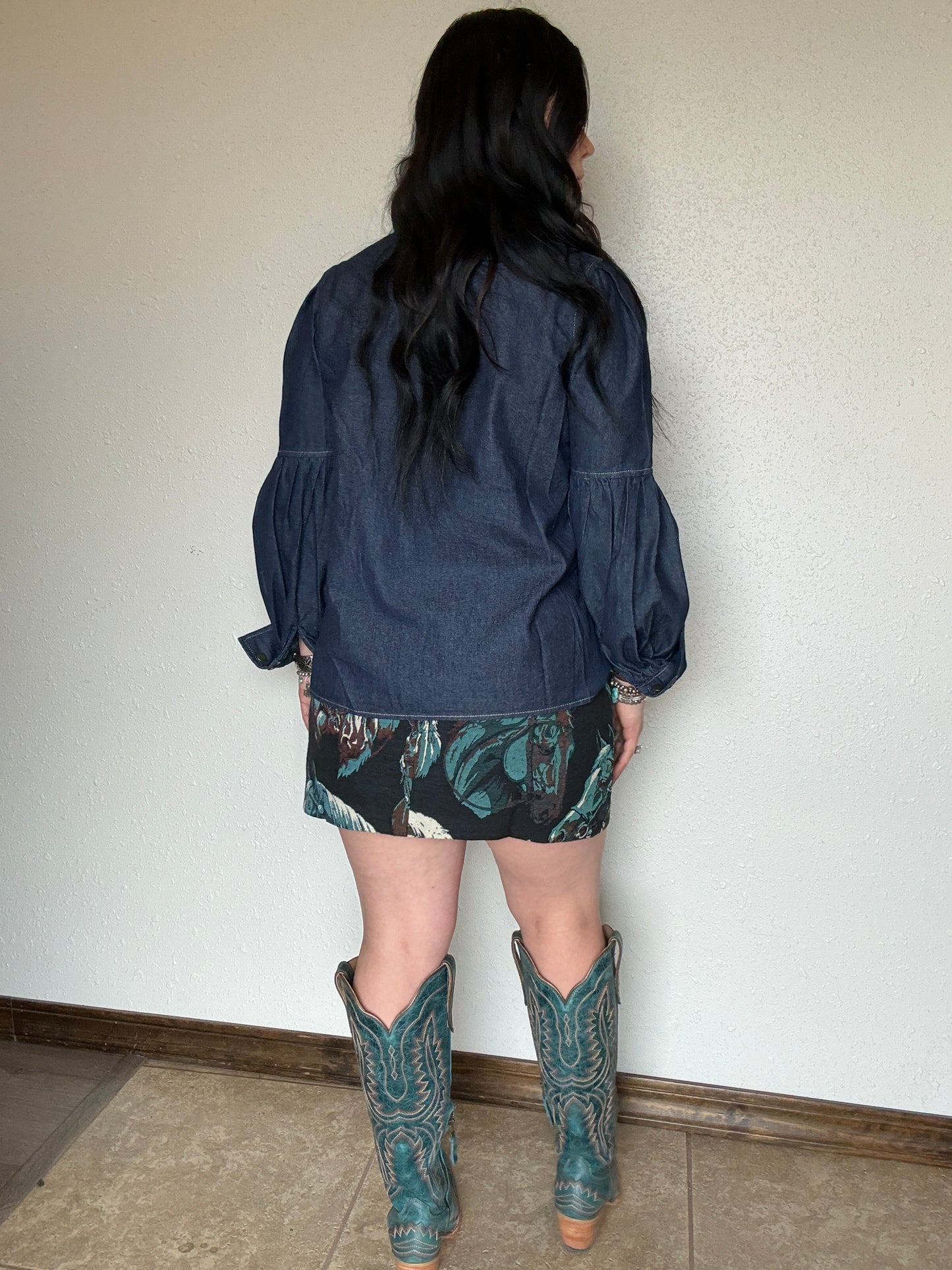 Jacquard Horse Mini Skirt