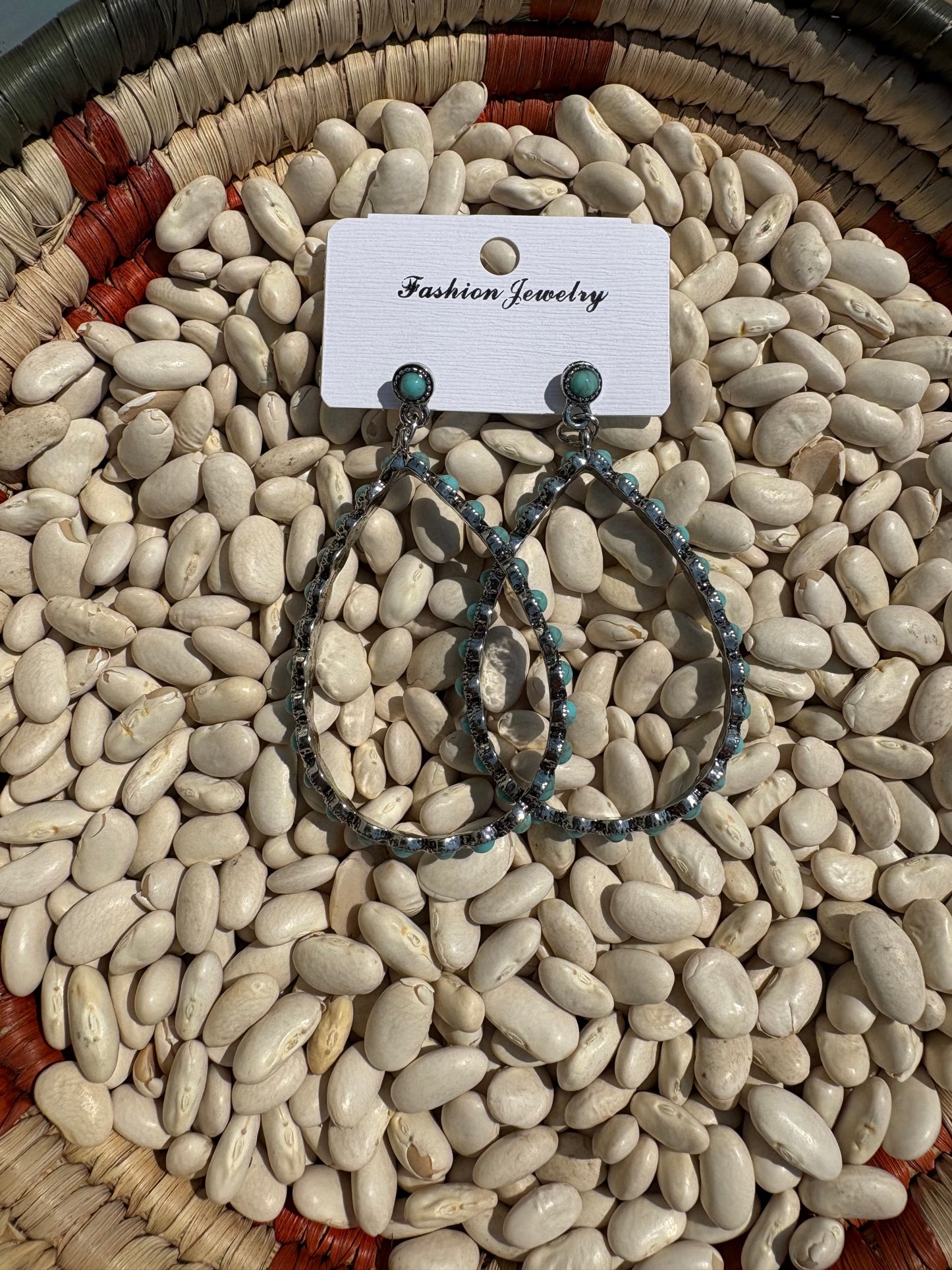 Turquoise Hoops