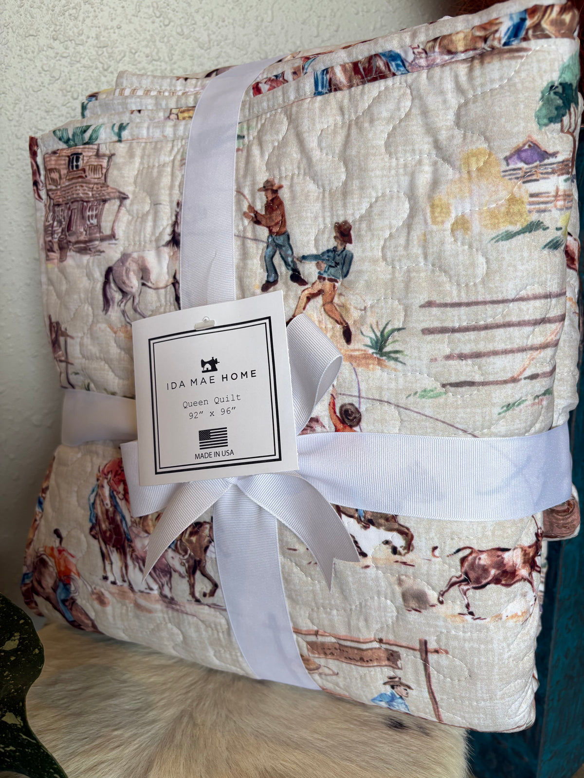 Retro Cowboy Quilt *QUEEN