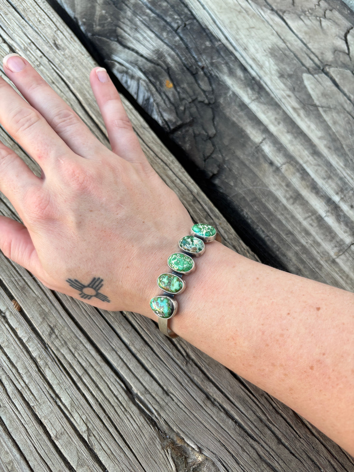 Elon Lewis Native Made 5 Stone Cuff
