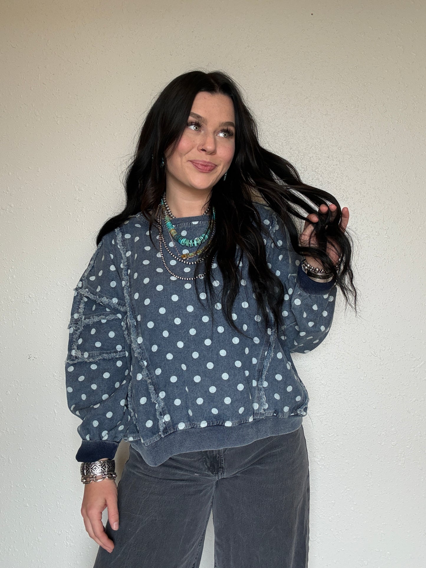 The Denim Dan Polka Dot Sweater
