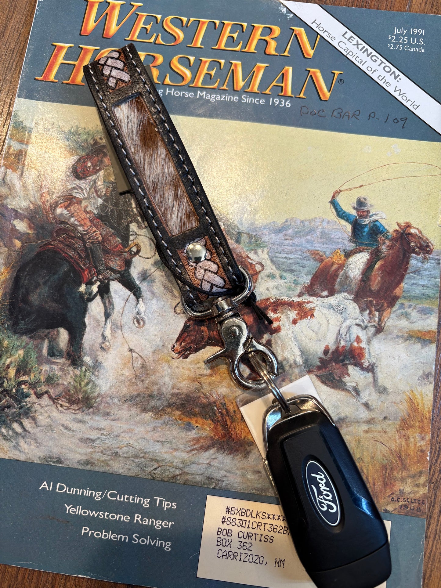 Braided Buckle Hairon Key Fob