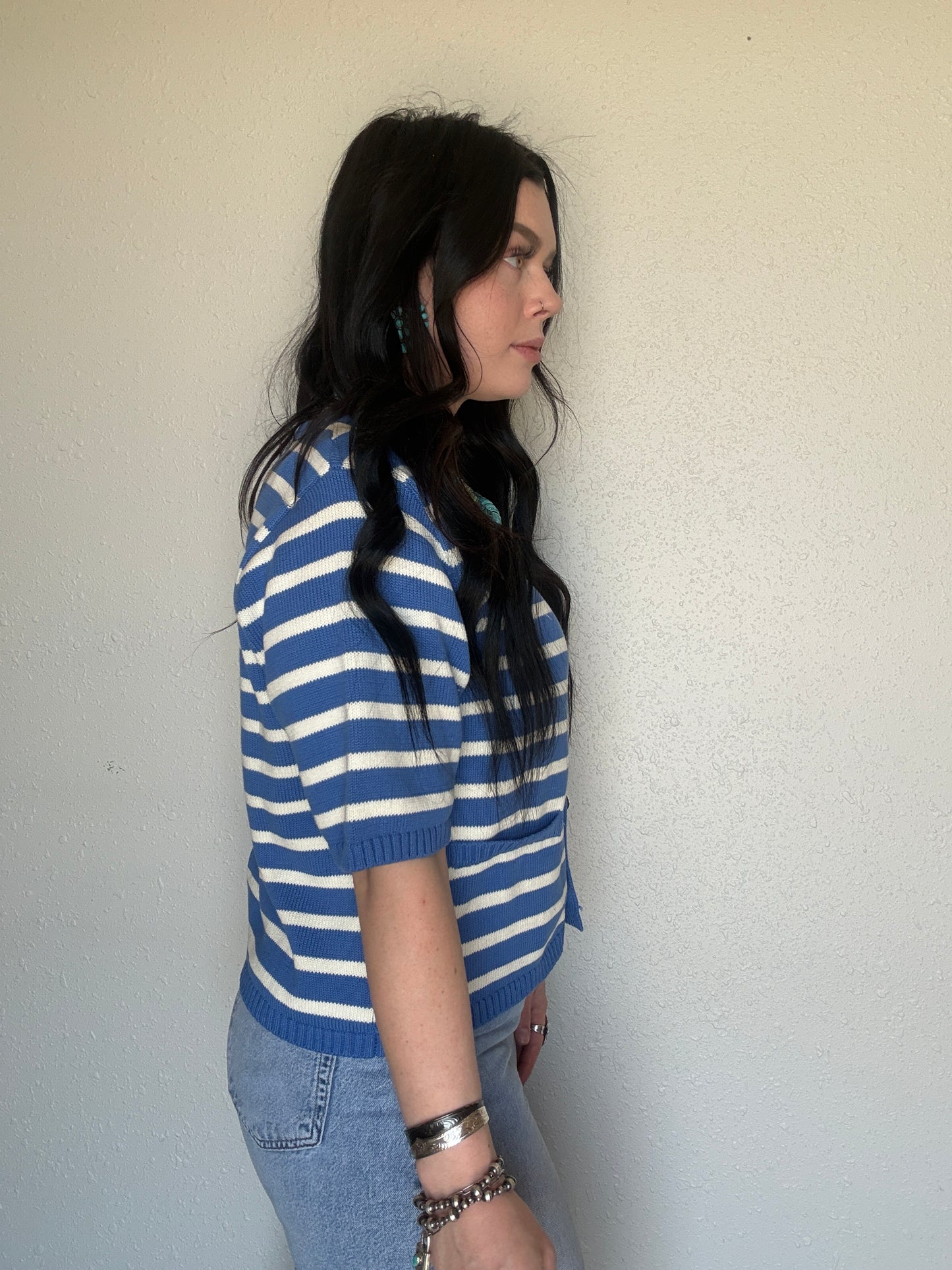 Americana Breeze Knit Top *Blue