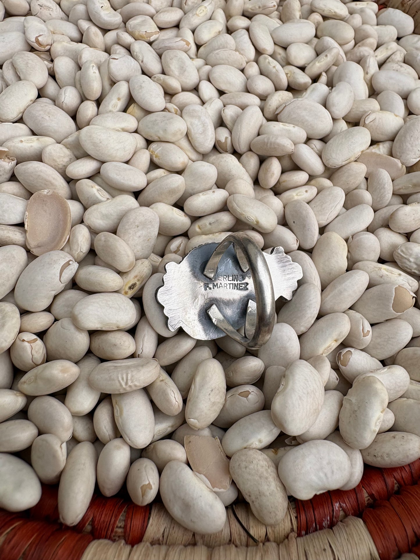 F. Martinez White Buffalo Ring SIZE 8.5