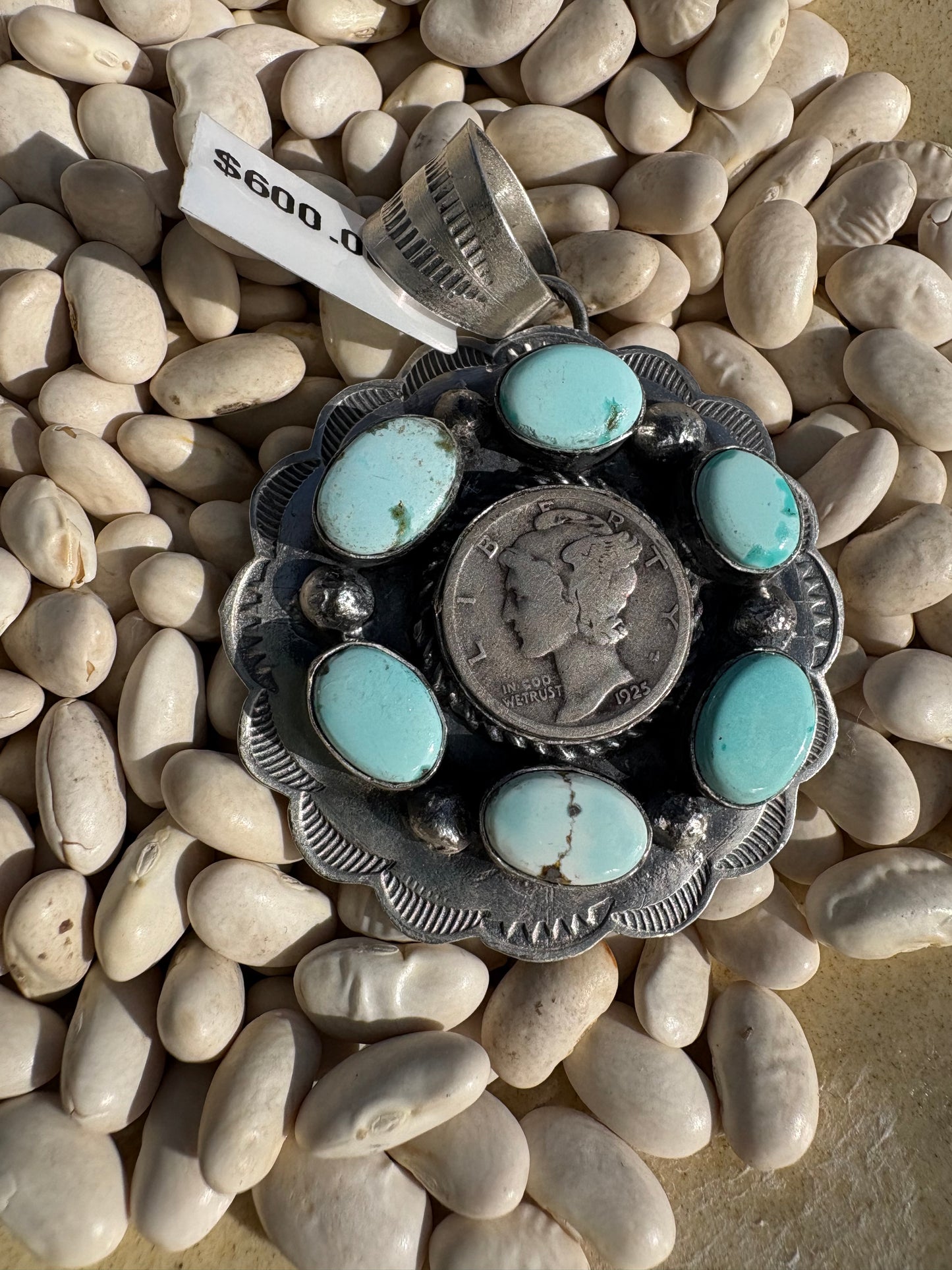 Native Made Liberty Coin Pendant