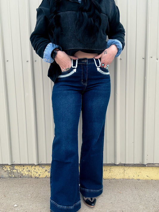 Dark Wash Arrow Denim