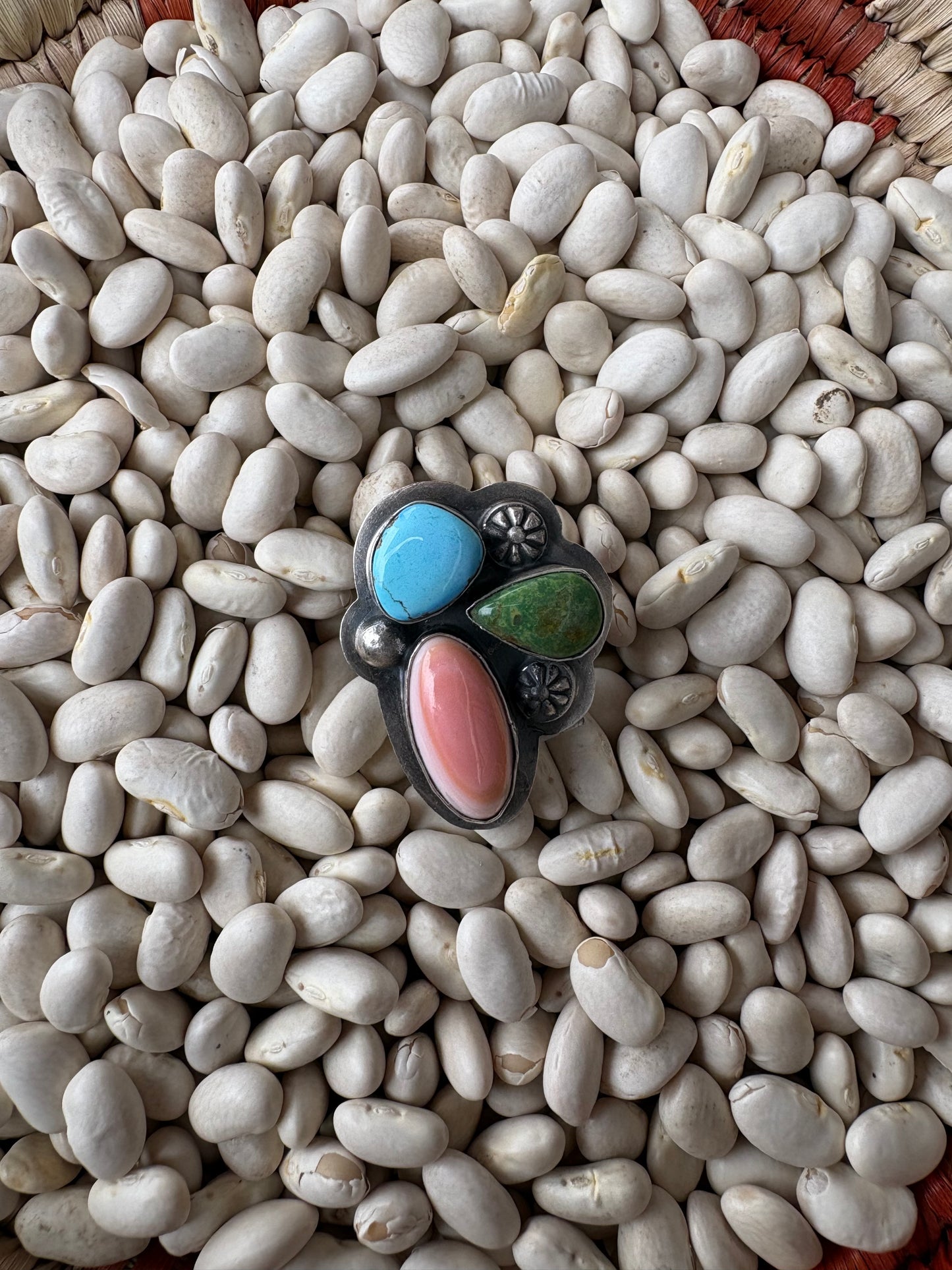 Multi Stone Adjustable Native Made Ring