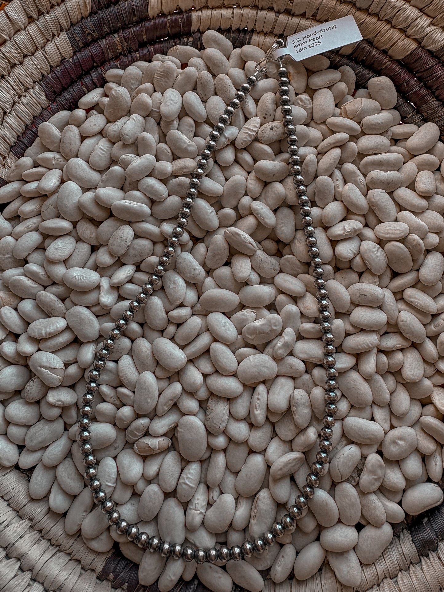 Harold Tahe Native Strung Sterling Pearls