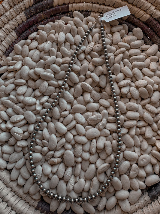 Harold Tahe Native Strung Sterling Pearls