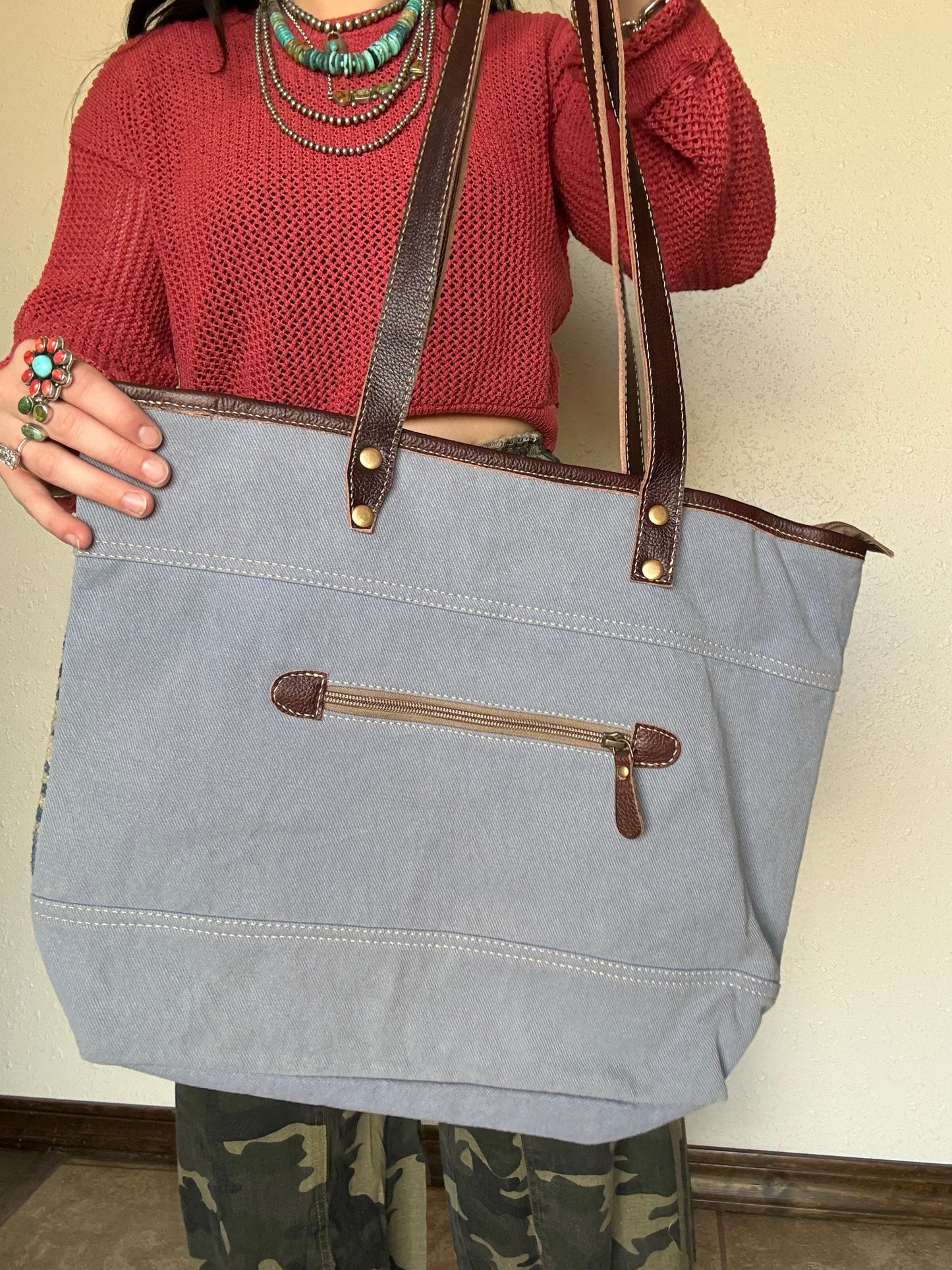 Neville Cowhide Tote Bag