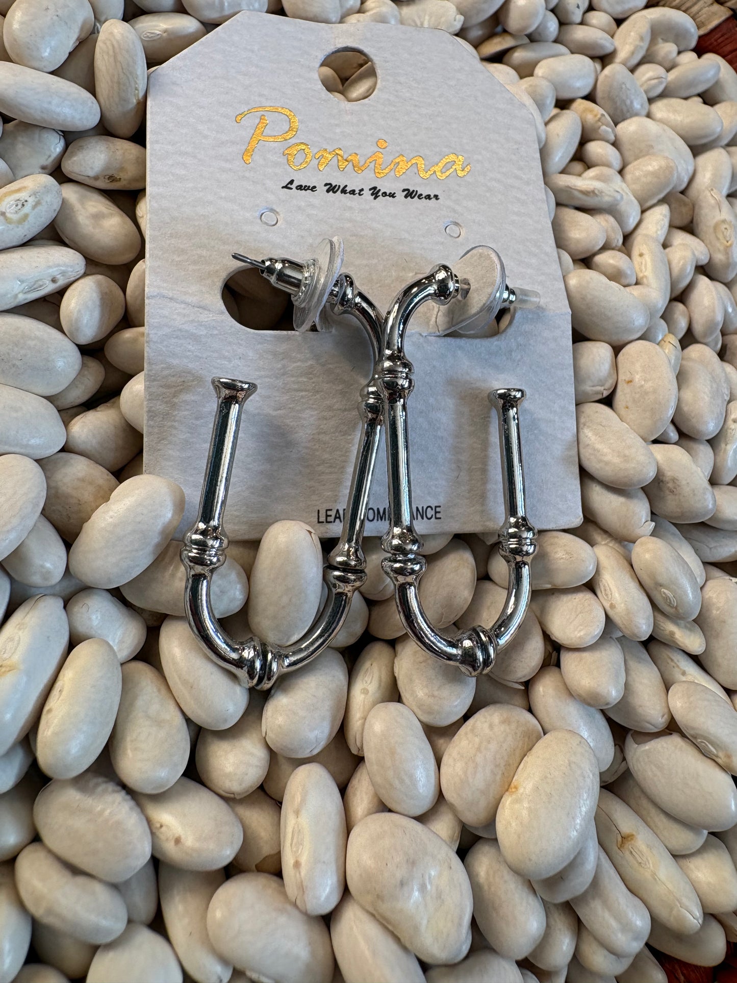 Silver Hanger Hoops